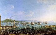 Antonio Joli The Embarkation of Charles III in the Port of Naples oil painting on canvas